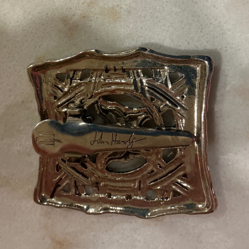John Hardy Butterfly Bamboo Brooch Pin Silver Tone Costume Jewelry‎ - Picture 5 of 5